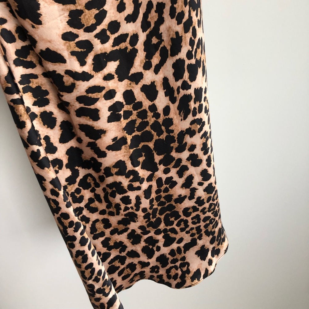 Amanda Uprichard- Cowl Midi Dress in Leopard XS - Picture 5 of 7